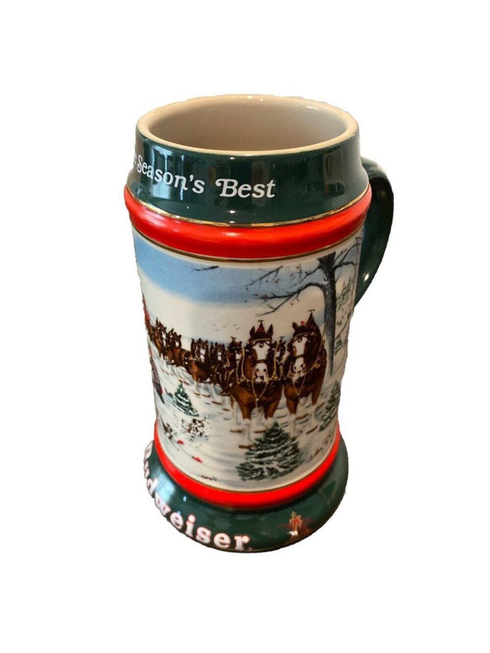 1991 Budweiser The Season's Best Stein Mug by Susan Sampson Anheuser-Busch